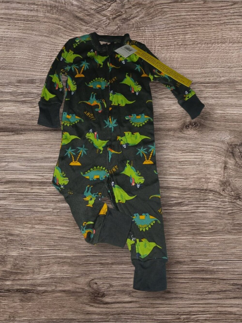 NWT Old Navy Baby 3-6 Months Dinosaur Footless Sleeper Pajamas 2-Way Zip